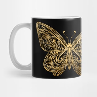 Gold Butterfly Mug